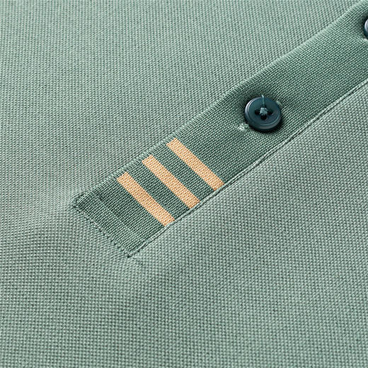 罗蒙男士秋冬Polo衫加绒保暖含羊毛蚕丝双面磨毛撞色领商务长袖polo衫男t恤 商品图5