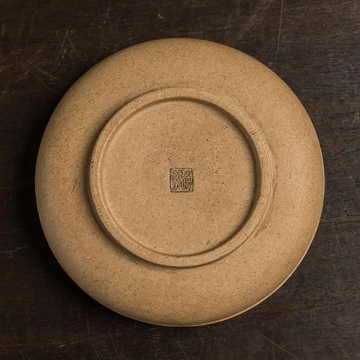 民国 叶德熙款紫砂刻汉瓦当圆形盖盒 商品图3