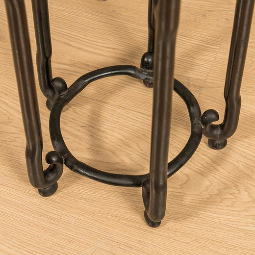 清 红木镶瘿木云纹五足花几 商品图3