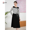 司歌时尚休闲假两件连衣裙露肩长袖弹力拼接A901004Y 商品缩略图1