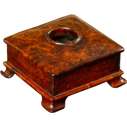 清 瘿木整挖天圆地方水盂 商品图5