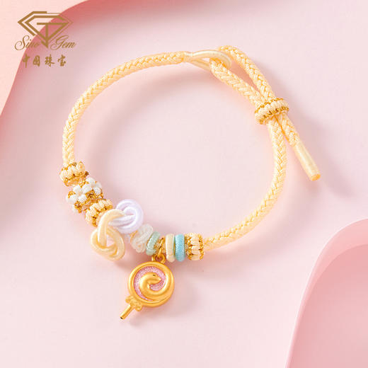 蛇年生肖“吉巳小龙”足金吊坠 黄金棒棒糖挂坠 商品图5