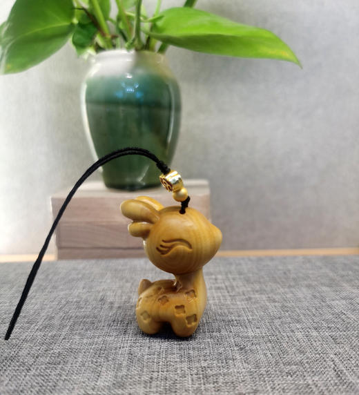 一路平安（鹿）°黄杨小挂件/手机钥匙挂 商品图1