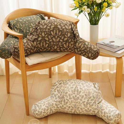 秋韵橡叶系列小狗腰靠靠垫办公椅靠背垫工位腰靠垫护腰座椅腰托可拆洗久坐 商品图0