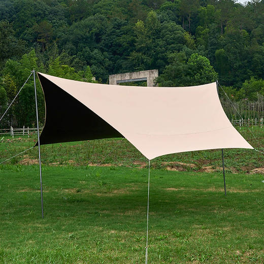 徽羚羊 云凌 六角天幕 黑胶 4.5*4.5M 卡其色 HLY-TM-23013 商品图2