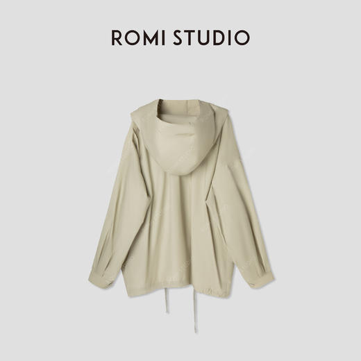 ROMI STUDIO“立体剪裁”宽松休闲薄款透气连帽工装外套W3305 商品图1