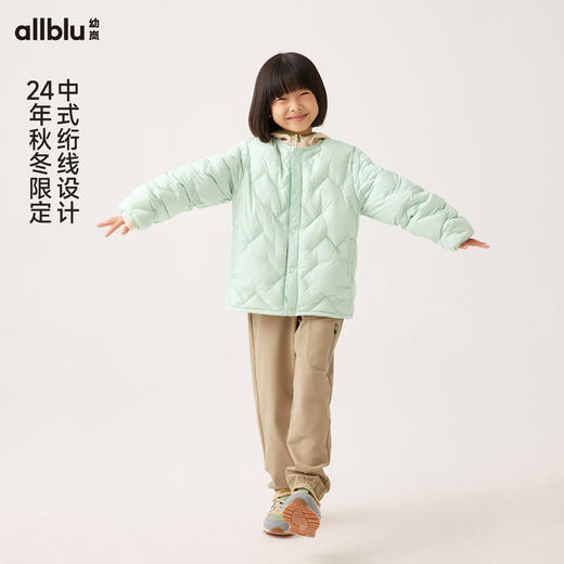 【秋Vol.4】幼岚童装「久洗仍蓬松」红嘴雁无领轻羽绒外套24秋新款儿童男女童ZY 商品图2