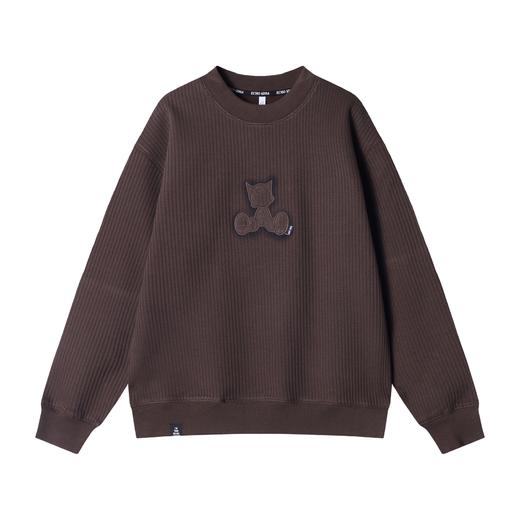 WY652新款时尚个性美式纯色卡通刺绣圆领长袖卫衣情侣百搭宽松 商品图1