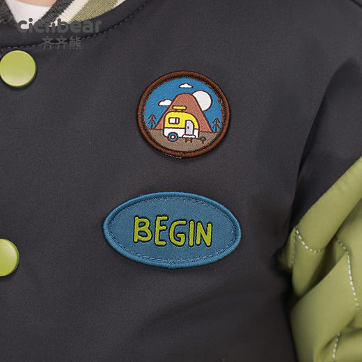 【夹棉加厚】齐齐熊宝宝棒球服外套男童秋冬2024新款儿童保暖秋装 商品图4