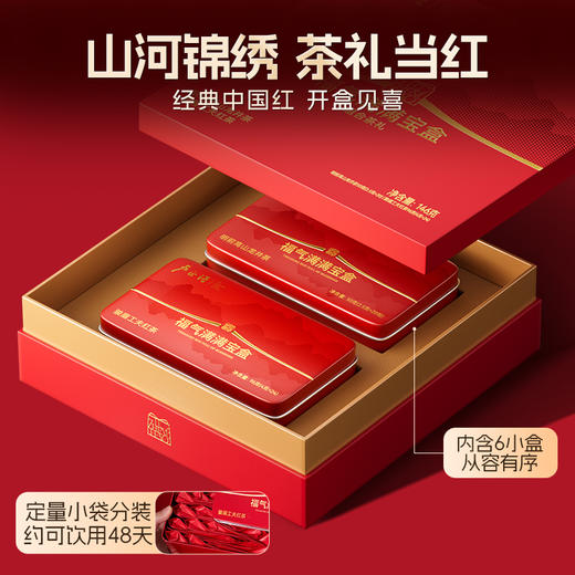 卢正浩明前特级龙井茶骏眉红茶组合年货送礼送长辈福气满满礼盒装 商品图1