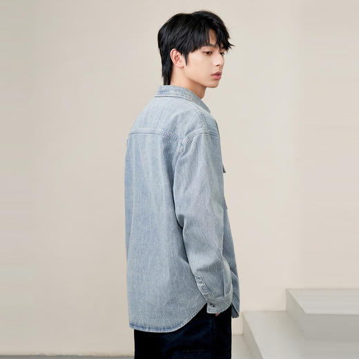 gxg.jeans男装2024年春季热卖翻领牛仔衬衫J24D1E900361 商品图2