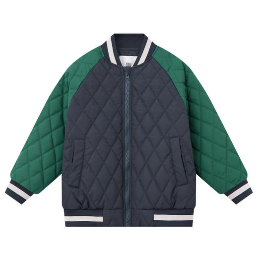 【团购价119.9】多多家男童棉服儿童外套2024新款秋冬款中大童冬装插肩袖拼色棉衣9766 商品图4