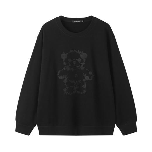 gxg.jeans男装    秋季热卖黑色双色刺绣圆领卫衣J24D13101843 商品图4