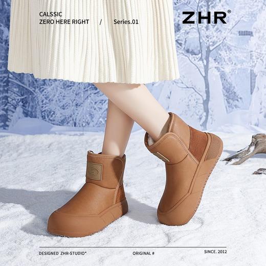 ZHR则则防水厚底雪地靴女新款2024冬季加绒防滑保暖加厚短靴棉鞋 商品图6