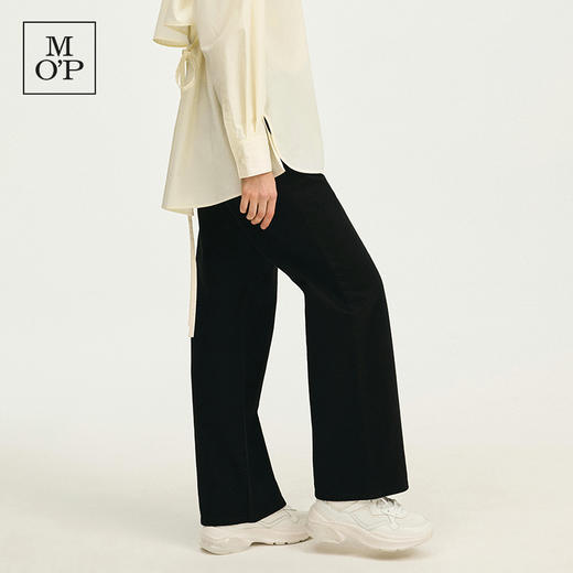 Marc O'Polo/MOP 秋季新款黑色醋酸纤维阔腿休闲裤西装套装女 商品图4