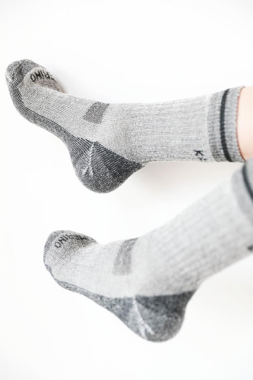 美利奴羊毛袜，含20%羊毛。徒步中筒户外滑雪加厚羊毛袜子A120658 商品图9