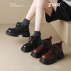 ZHR则则时尚百搭马丁靴2024新款英伦复古皮靴法式小短靴加绒女靴 商品缩略图2