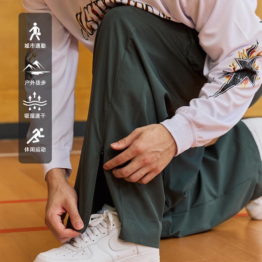 LUSHISI秋冬新款户外徒步吸湿速干轻盈舒适宽松口袋登山长裤徒行 商品图1