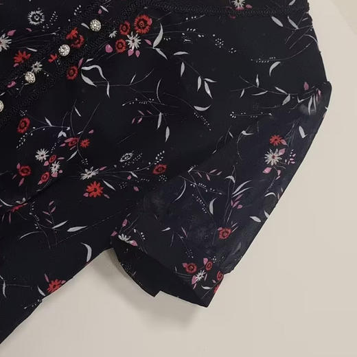 VIVIAN LIU TD2434121夏女装新款圆领印花收腰短袖长款连衣裙 商品图3