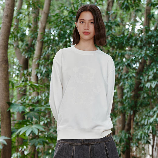 gxg.jeans男装    秋季热卖黑色双色刺绣圆领卫衣J24D13101843 商品图2