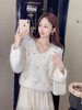 张心子【樱花白茶】仙女慵懒风宽松弹力手工羽毛毛衣 U2411095 商品缩略图10