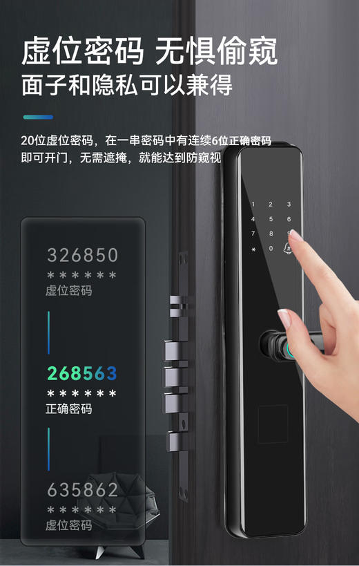 御泰来K33智能锁家用防盗门锁办公室锁指纹锁 商品图2