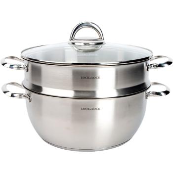 乐扣乐扣（LOCK&LOCK）不锈钢蒸锅 家用大容量蒸锅28CM二层蒸锅汤锅套装组合电磁炉锅具 商品图1