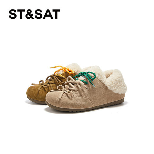 星期六复古百搭休闲舒适保暖毛毛鞋SSC411DEDW 商品图8