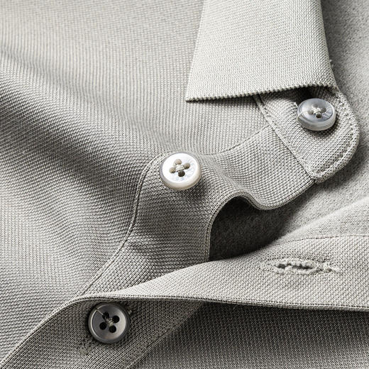 罗蒙秋冬男士Polo衫满印含羊毛蚕丝休闲百搭双面磨毛polo衫男长袖t恤男 商品图6