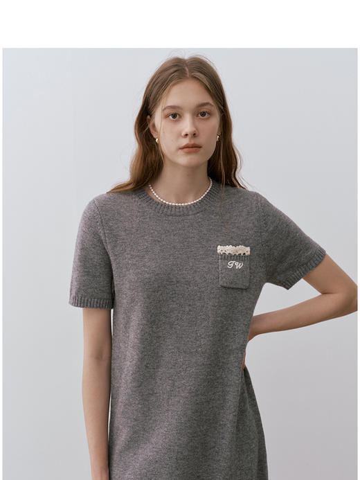 Teenie Weenie小熊字母连衣裙女冬季短裙TTOK248C02N 商品图1