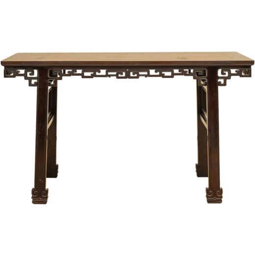 清 红木透雕拐子纹画案 商品图5