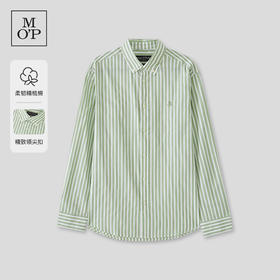Marc O'Polo/MOP 2024秋季新款纯棉条纹基本款通勤休闲长袖衬衫男
