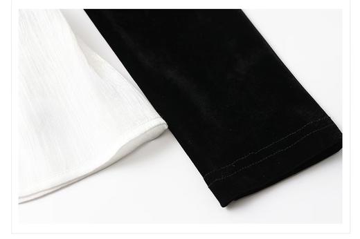 优雅气质丝绒拼接荷叶花边精致美丽衫 商品图13