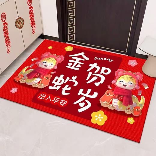 【蛇年限定❗️新年开运地毯】把污渍挡在门外，一踩即干，地板一点不脏，新春联玄关门口踩脚垫，红包喜庆入户门地垫 商品图9