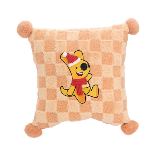 蛇年系列团团毛绒格纹抱枕 商品图3