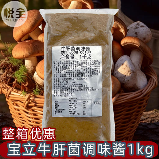宝立牛肝菌调味酱1kg餐厅商用冷冻意式意大利面菌菇酱家乐焗饭酱 商品图0