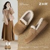 ZHR则则平底毛毛乐福鞋女2024新款冬季气质超软女鞋加厚加绒鞋子 商品缩略图1