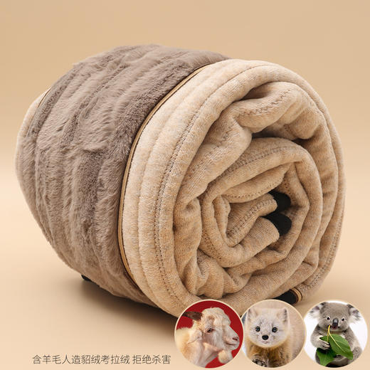 东北特厚100%羊毛棉裤，男中老年高腰加厚加绒貂绒护膝保暖裤外穿女KT-8501 商品图2