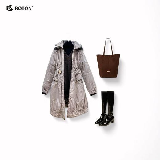 【第2件半价！尾货清仓不退换】波顿女士甩胆甩帽长羽绒LJ657 商品图1