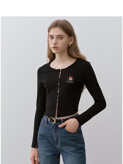 Teenie Weenie小熊卡通长袖T恤女冬季t恤TTLA248C26N 商品图3