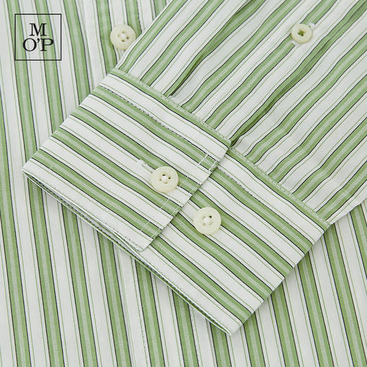 Marc O'Polo/MOP 2024秋季新款纯棉条纹基本款通勤休闲长袖衬衫男 商品图2