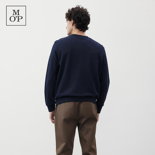Marc O'Polo/MOP圆领卫衣男2024秋季新款纯色质感宽松简约男上衣 商品图4