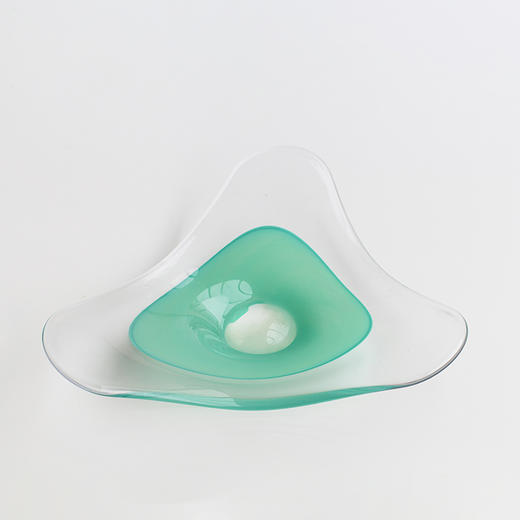 北欧创意轻奢风手工琉璃果盘客厅样板间高档不规则异形零食装饰盘 商品图3