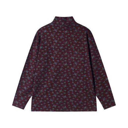 秋冬新款男士半高领满印碎花设计韩版日常休闲长袖百搭时尚卫衣 商品图5