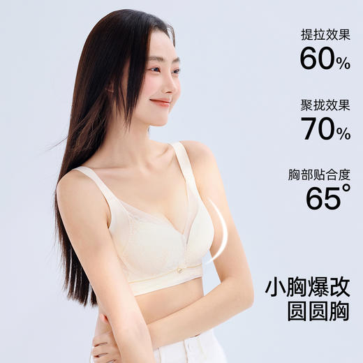 【聚拢调整型】熳洁儿 内衣小胸显大文胸性感蕾丝无痕美背收副乳24261526 商品图1