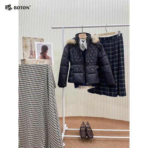 【第2件半价！尾货清仓不退换】波顿女士活毛帽羽绒褛LJ635 商品图2