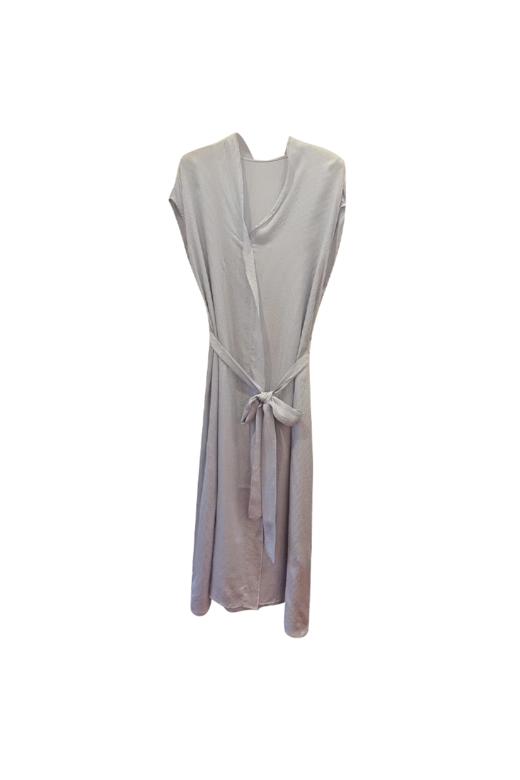 VIVIAN LIU TZ2414103梅春女装新款V领花边系带无袖长款连衣裙 商品图5