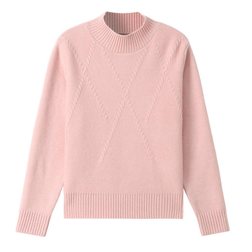 CC-tbrk-58129高腰短款小个子套头毛衣女士秋冬时尚半高领打底内搭纯色针织上衣 商品图4