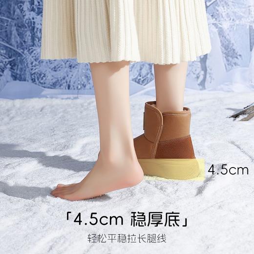 ZHR则则防水厚底雪地靴女新款2024冬季加绒防滑保暖加厚短靴棉鞋 商品图3