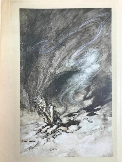 1914-30年 瓦格纳《尼伯龙根的指环》（全2卷） 鬼才拉克姆64幅彩色手工贴图 漆布精装16开 商品图14